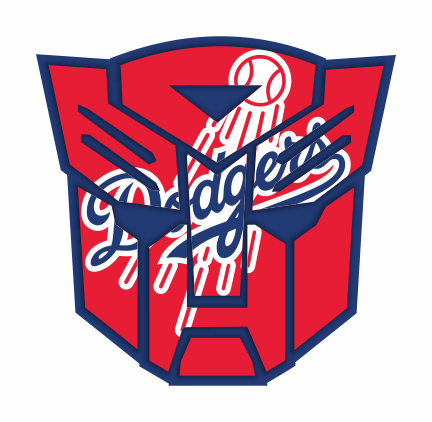 Autobots Los Angeles Dodgers logo vinyl decal